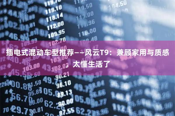 插电式混动车型推荐——风云T9:兼顾家用与质感,太懂生活了